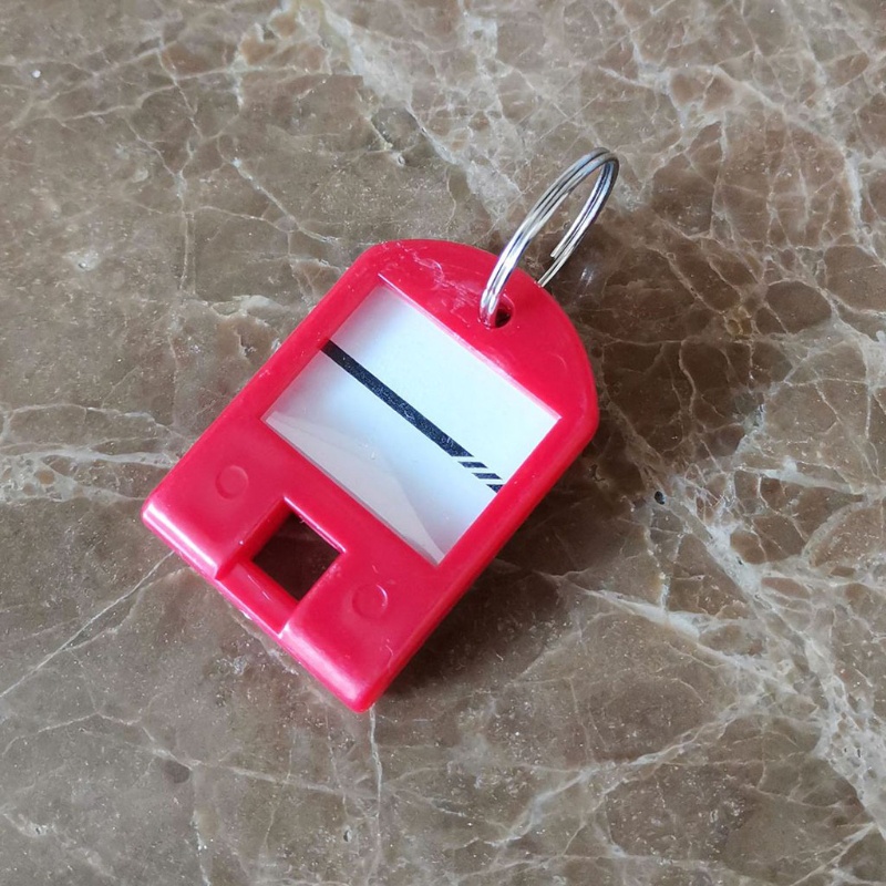Set 8 Thẻ Tên ID Bằng Nhựa Nhiều Màu Kèm Vòng Nhẫn Gắn Cửa Sổ / Chìa Khóa