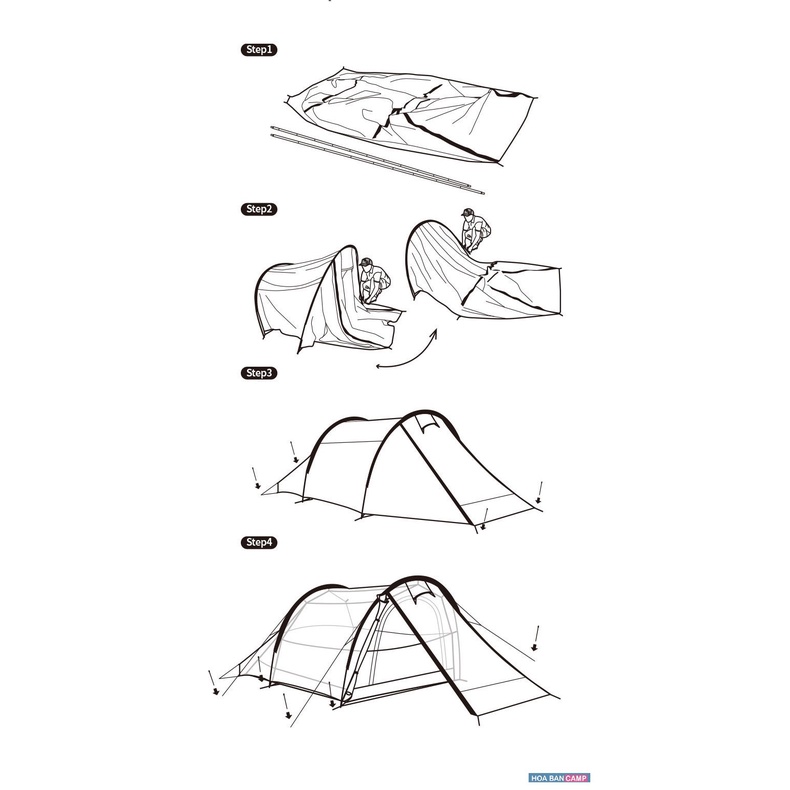 Lều 2 Người Cloud Tunnel NatureHike NH20ZP006