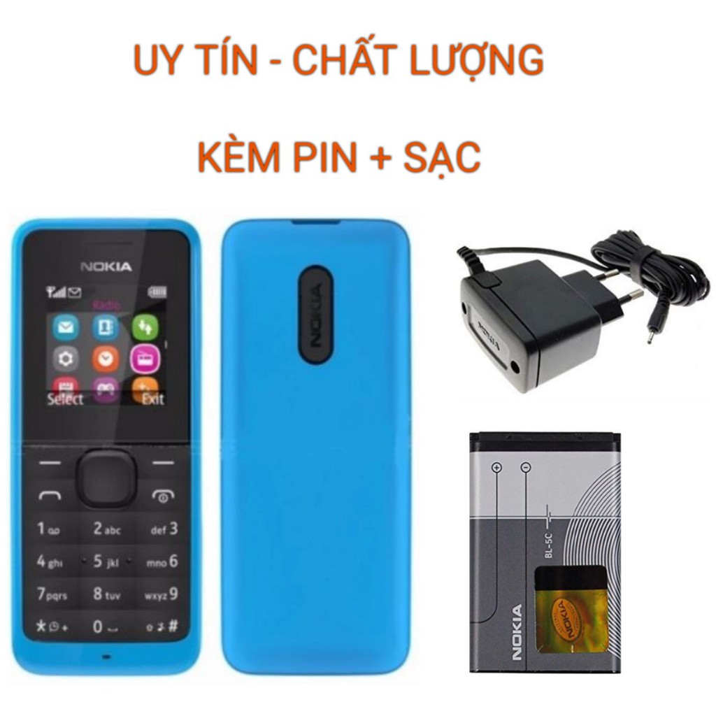 [nokia 105] điện thoại giá rẻ nokia 105, hàng công ty mới, BH 1 tháng kèm pin sạc | BigBuy360 - bigbuy360.vn