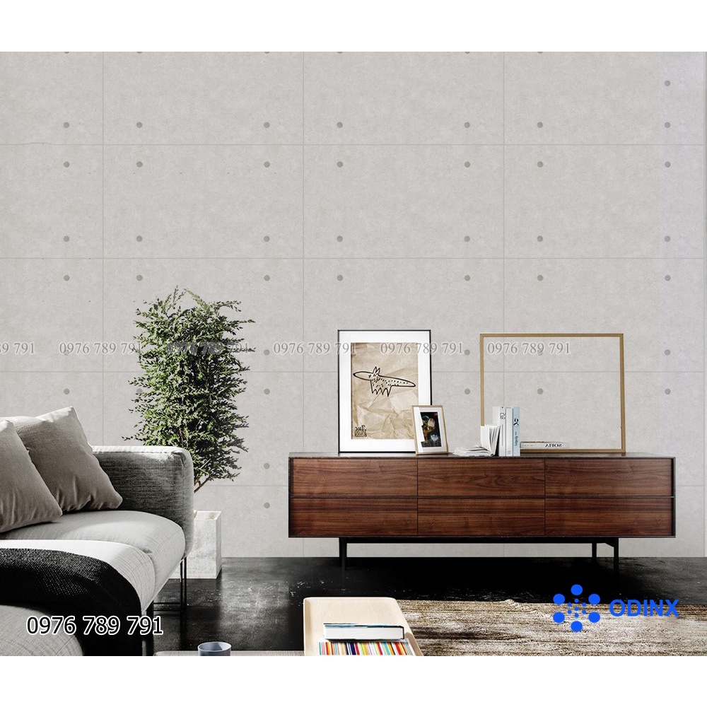 Giấy Dán Tường Xi Măng Giả Gạch Bê Tông 3D Hàn Quốc Cao Cấp Khổ 1.06m Cuộn 16.5m2