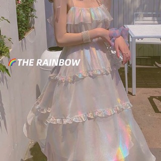 (Có Sẵn) 🌈 VÁY CẦU VỒNG DÁNG MAXI (ảnh thật cuối)