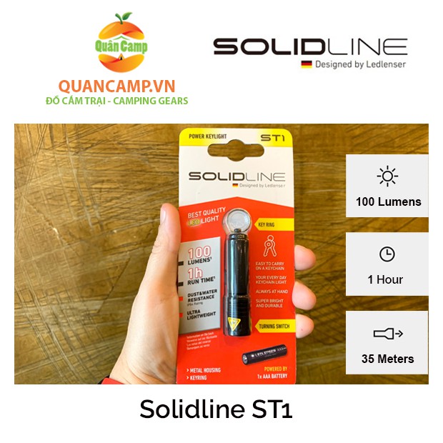 Đèn pin móc khoá siêu nhỏ gọn Solidline ST1 - Ledlenser thiết kế và sản xuất