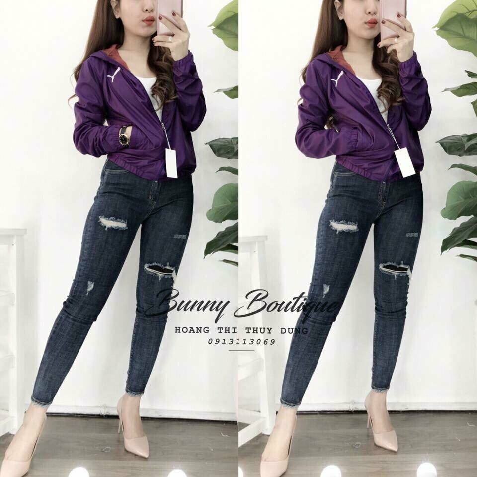 Áo Khoác Dù Nữ Có Nón