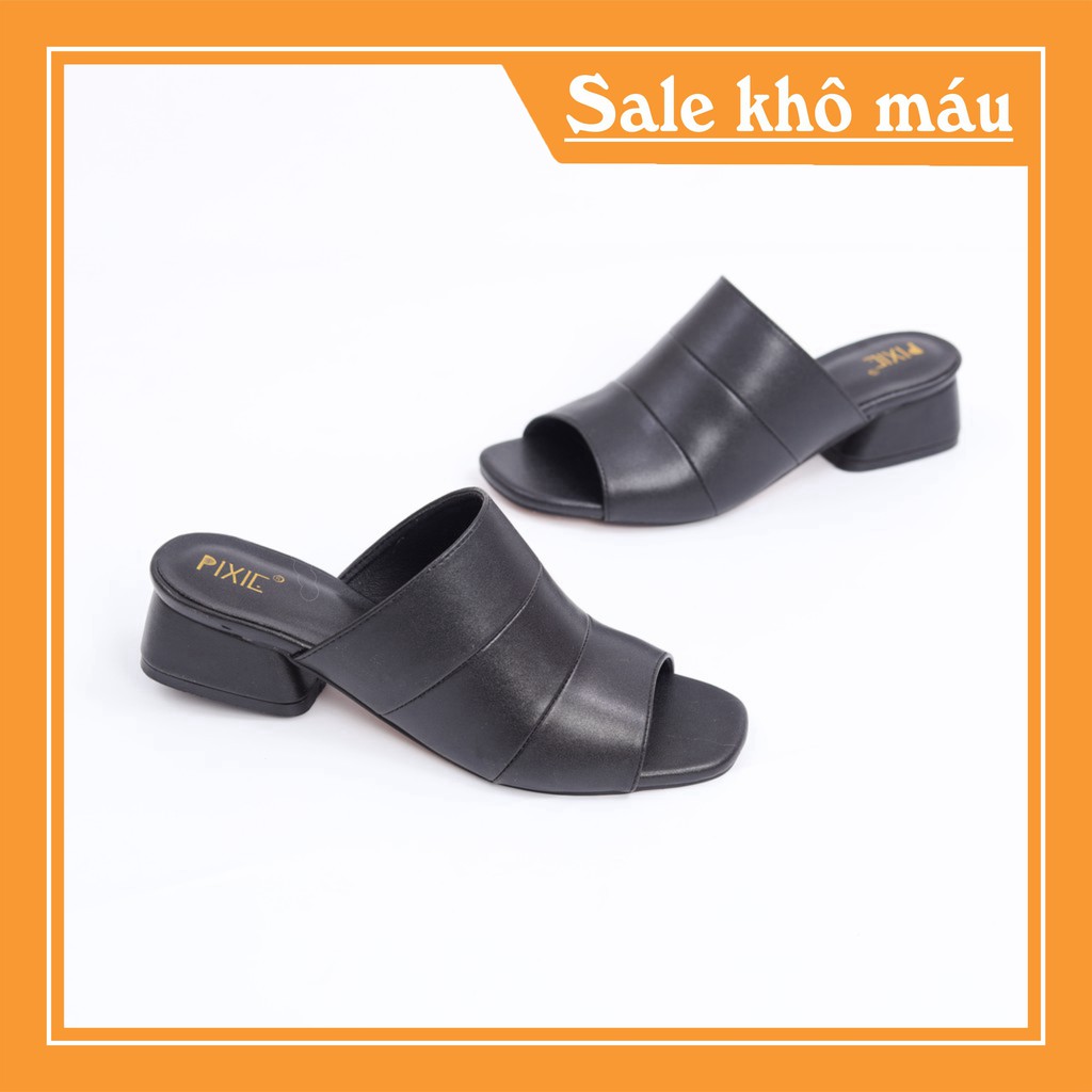 Guốc Cao Gót 3cm Bản Ngang Pixie X624