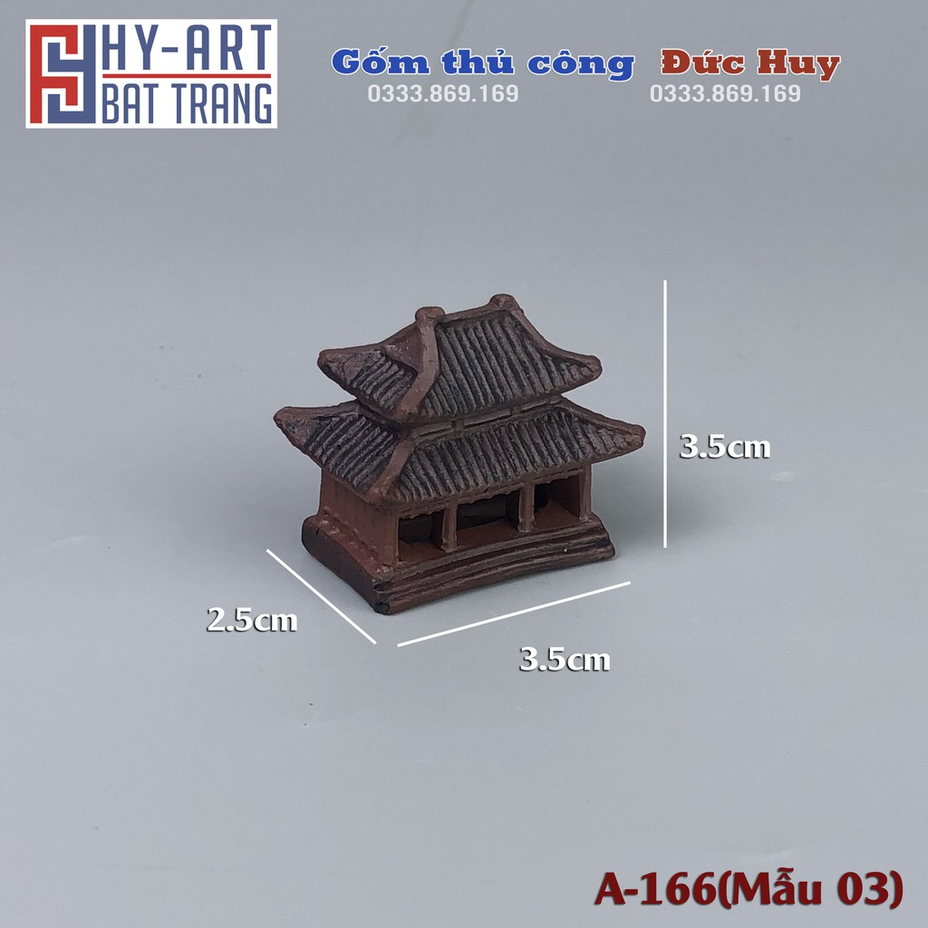 Tiểu cảnh hồ cá, trang trí bể cá cảnh, Tháp chùa siêu mini mini trang trí chậu cây bonsai