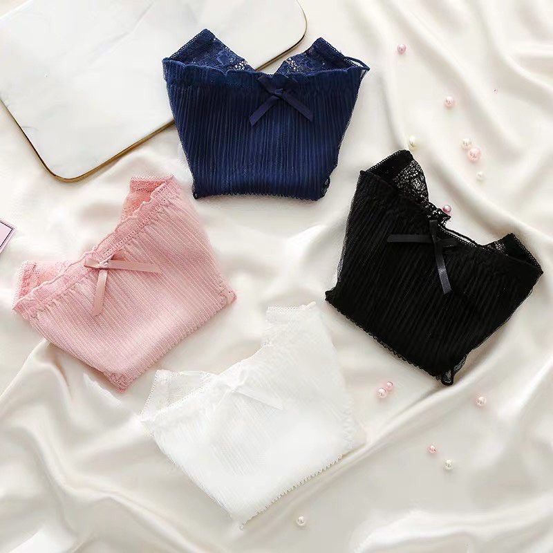 Quần lót ren nữ đính nơ sexy siêu rẻ-QL002,Quần Lót Đúc Pha Ren Hoa | BigBuy360 - bigbuy360.vn