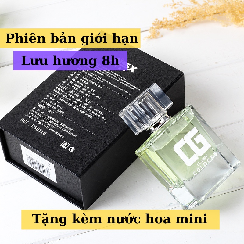 Nước Hoa Nam, Nước Hoa CG Cologne 50ml Thơm Lâu 12h Hương Thơm Sang Trọng, Mạnh Mẽ, Bảo hành 2 nâm