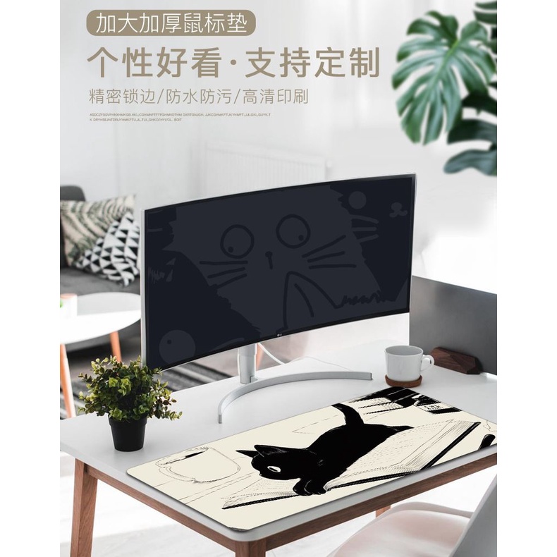 Tấm Lót Chuột Và Bàn Phím Máy Tính Cỡ Lớn In Hình Mèo Dễ Thương Tiện Dụng Cho Gia Đình / Văn Phòng
