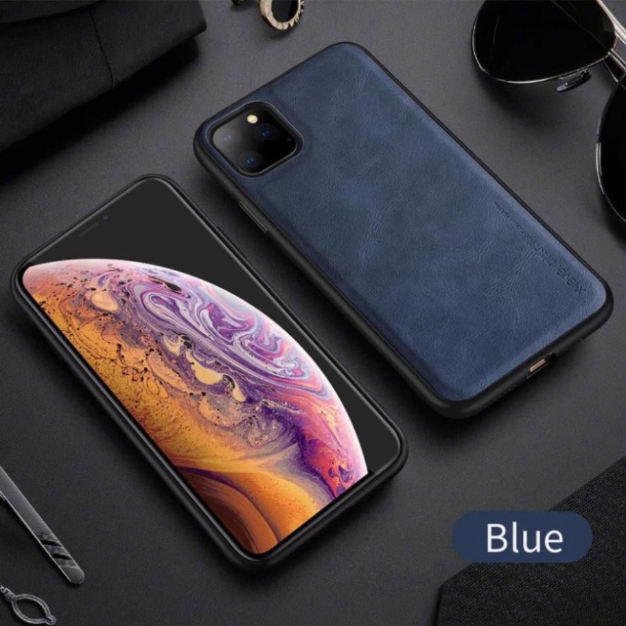 Ốp lưng da X-Level cho iPhone 11 11 Pro 11 Pro Max viền silicone siêu mỏng chống sốc, chất liệu da sang trọng