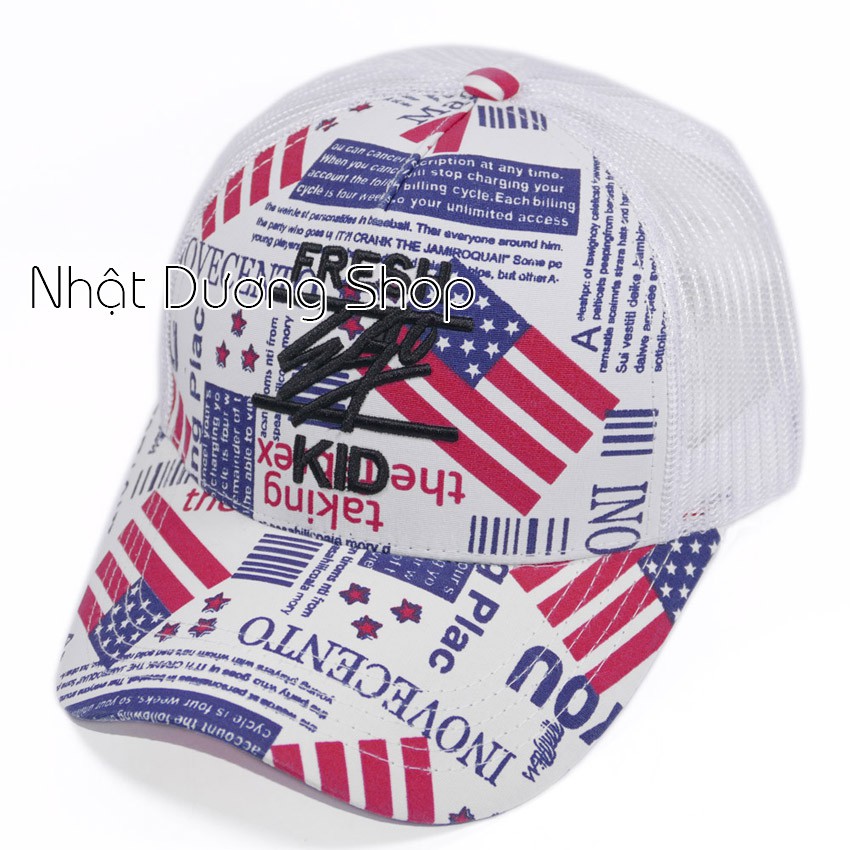 Nón kết lưới Fresh - Lá cờ Chất liệu Cotton kết hợp với vải lưới tạo nên sự độc đáo mới lạ