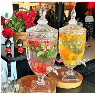BÌNH ĐỰNG RƯỢU THỦY TINH PHA LÊ 4,5 LÍT (CÓ VAN)