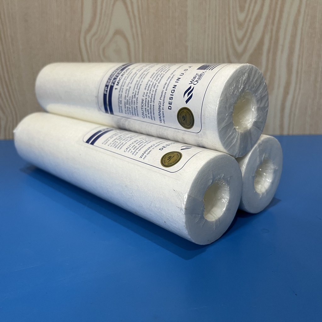 Lõi Lọc Nước Số 3 PP 1 Micron Kích Thước 10in Có Bịt Đầu Và Không Bịt Đầu