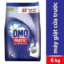 Bột Giặt OMO Matic Cho Máy Giặt Cửa Trước Hộp 6Kg (màu xanh)