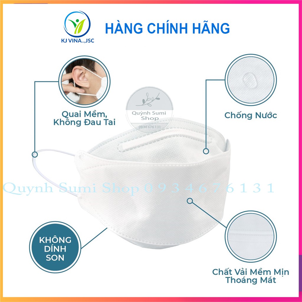 Khẩu trang hàn quốc KF94 KJ95 4 Lớp Kháng Khuẩn KJ95 Medical Facemask Chuẩn FDA - CE Công Nghệ Hàn Quốc Công ty KJ Vina