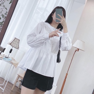 Áo baby doll cổ viền bèo
