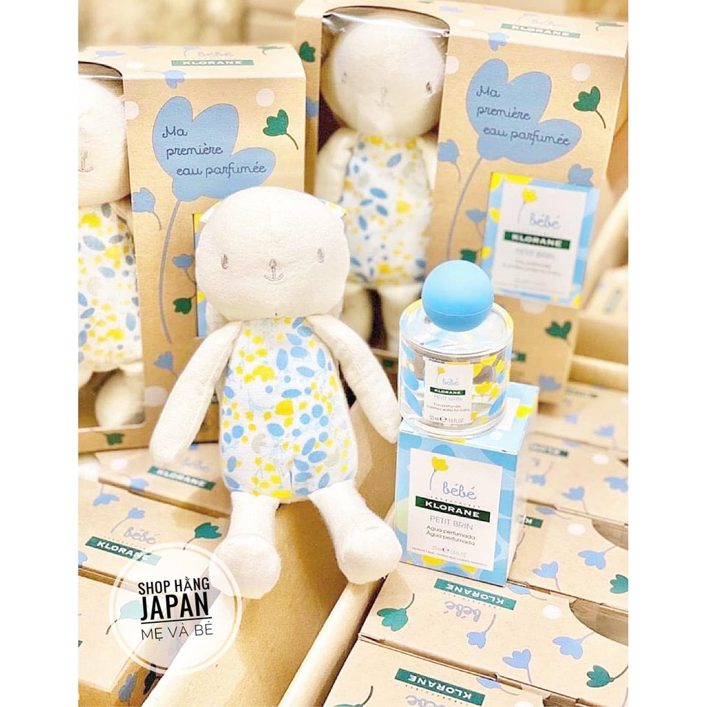 Nước hoa cho bé Klorane Bebe Pháp quà tặng thỏ bông xinh xắn