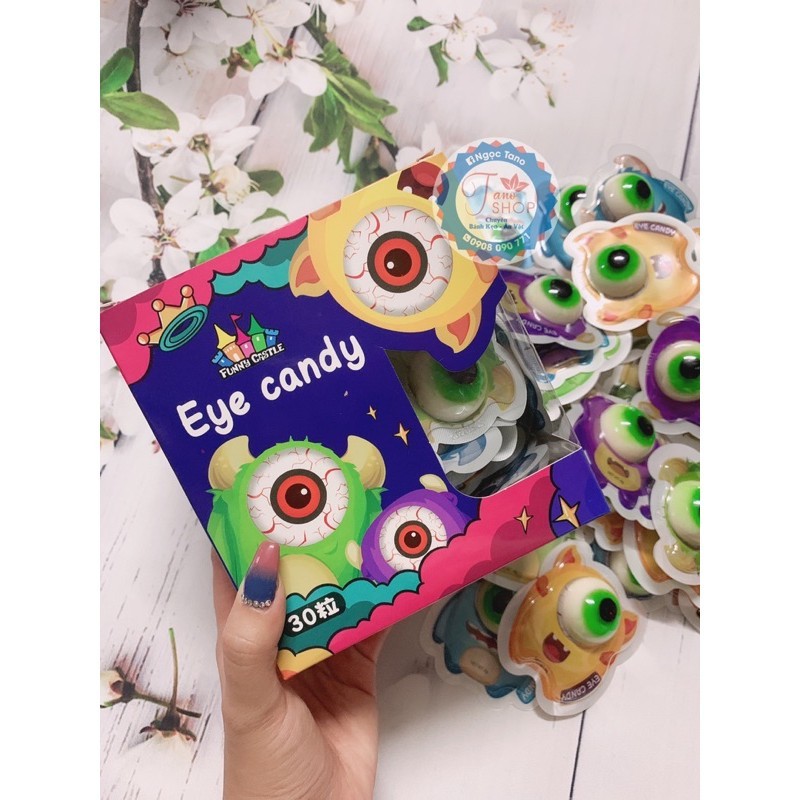 Kẹo dẻo con mắt có nhân và không nhân Eye Candy Funny Castle HongKong 8gr/ cái, ăn vặt Lodaz | BigBuy360 - bigbuy360.vn