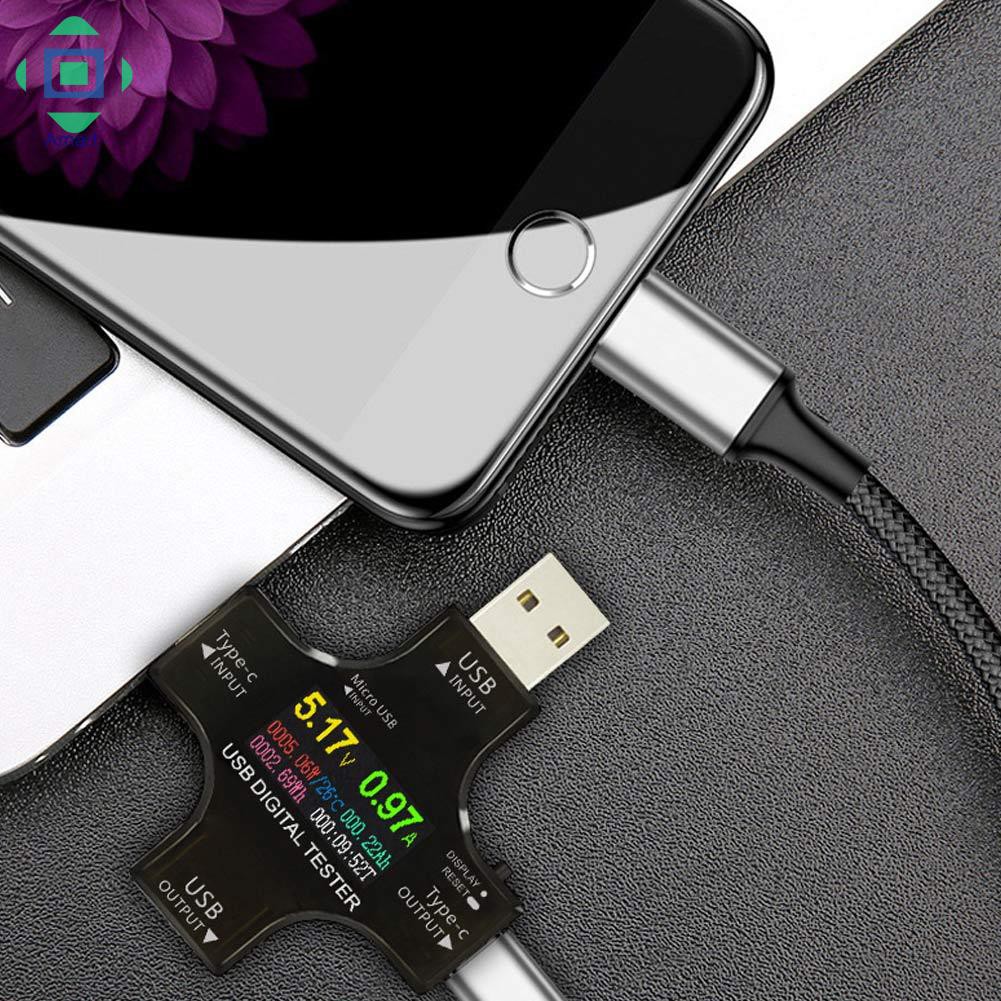 Thiết bị đo chỉ số điện đa năng cổng Usb Type C có màn hình Lcd