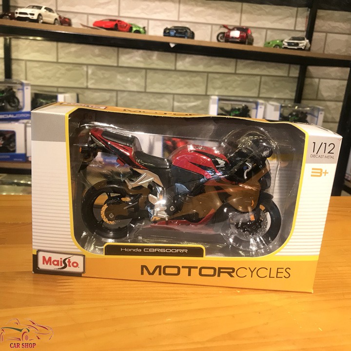 Xe mô hình motor siêu xe Honda CBR 600RR Maisto tỉ lệ 1:12 màu đỏ