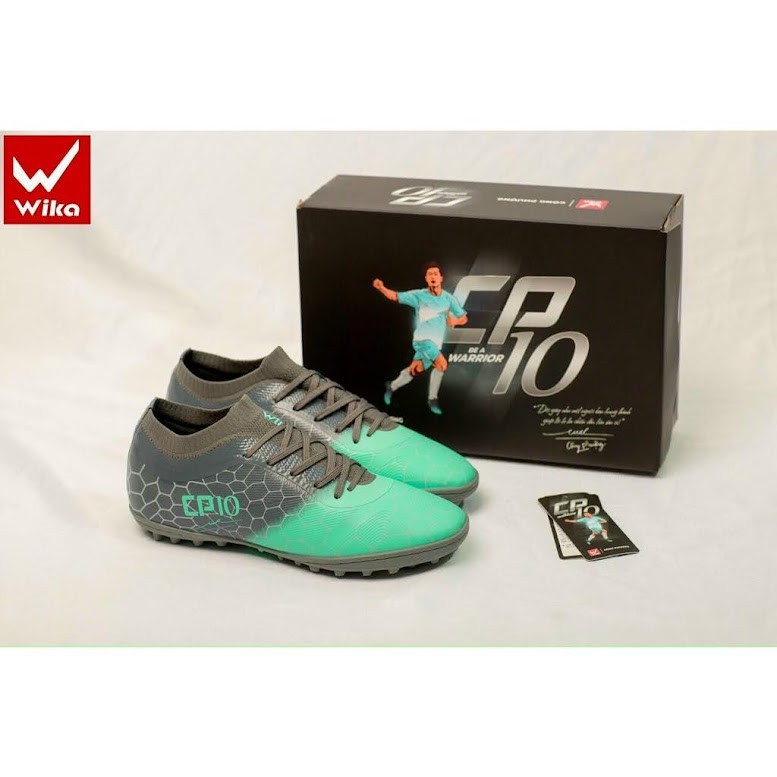 Giày Đá Bóng Wika CP10 Chính Hãng, Giày Đá Banh Sân Cỏ Nhân Tạo Công Phượng Tặng Tất Chống Trượt Cao Cấp