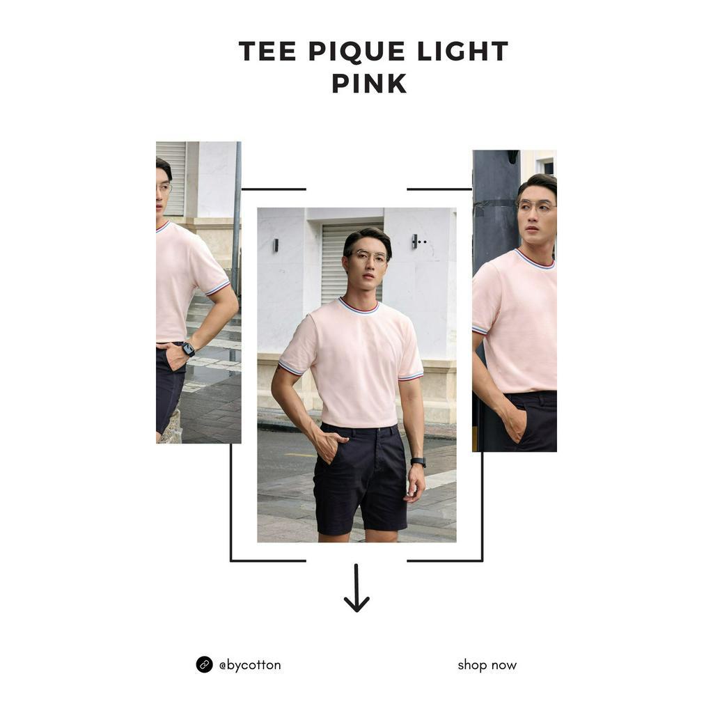 Áo Thun Nam Cao Cấp Tee Pique Light Pink BY COTTON