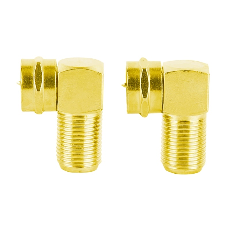 Bộ 2 Đầu Nối Dây Cáp Đồng Trục 90 Độ Tiện Dụng Chất Lượng Cao
