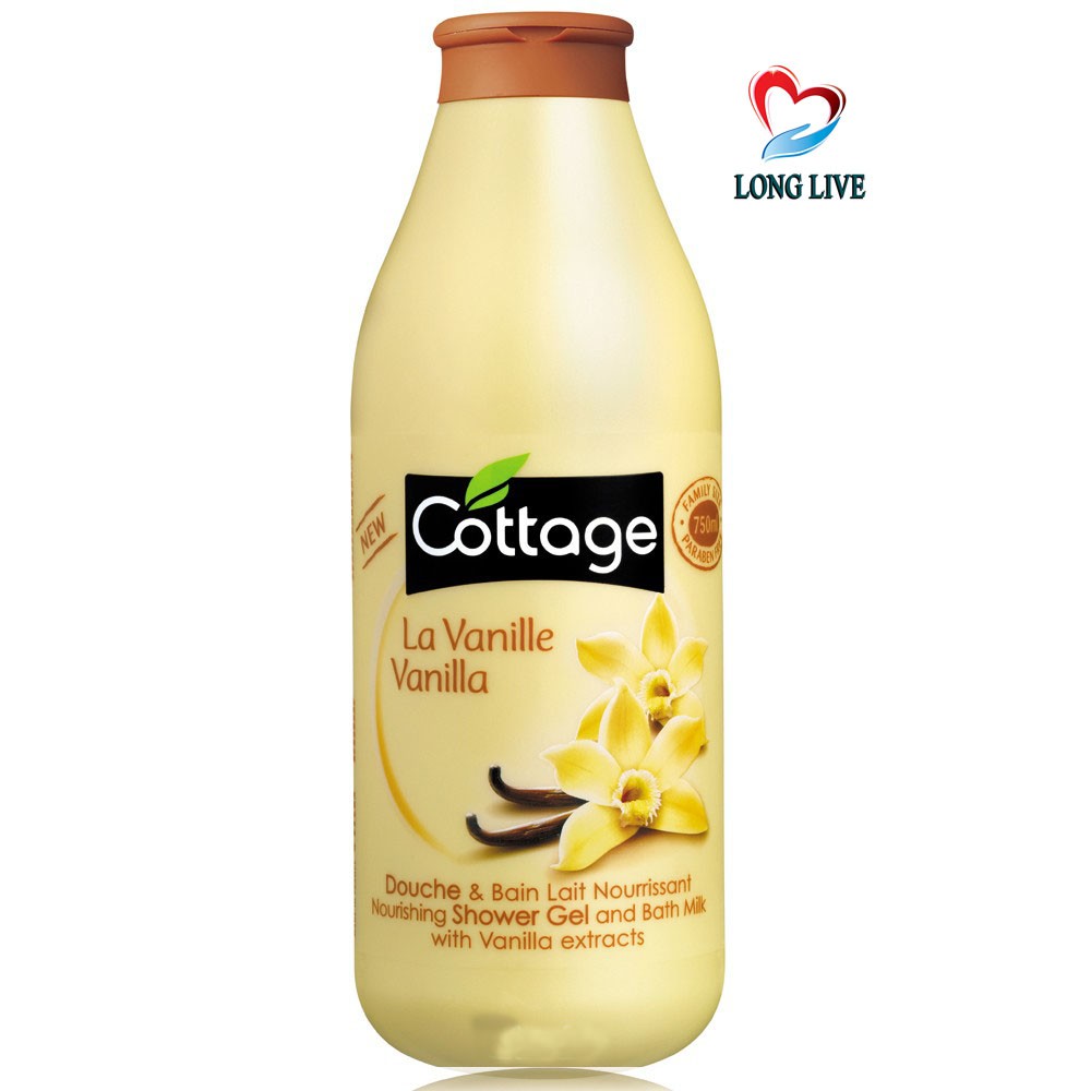 Sữa tắm Cottage hương La Vanille nhập khẩu Pháp 750ml