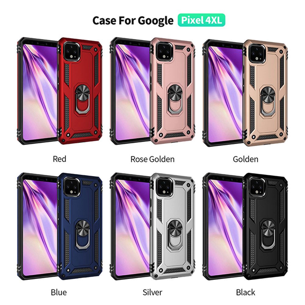 Ốp điện thoại PC cứng kèm vòng khuyên đỡ chống sốc cho GOOGLE PIXEL 4 XL