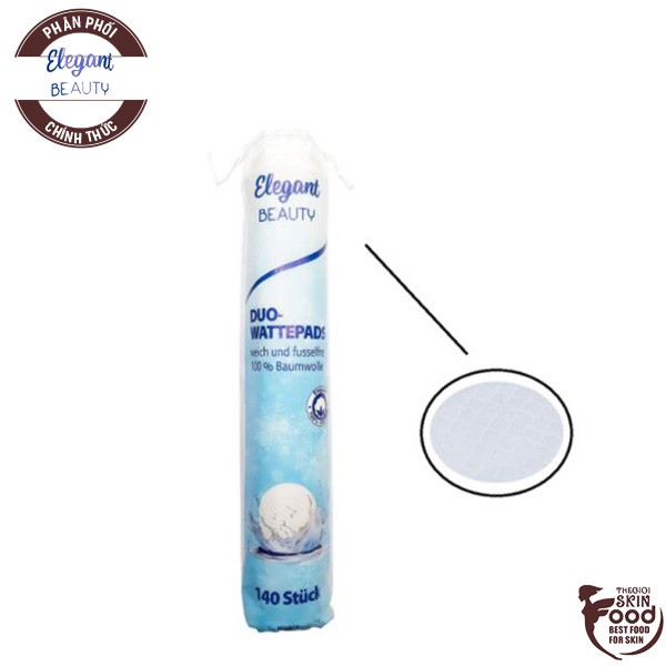 Bông Tẩy Trang Elegant Beauty Duo Wattepads (140 Miếng)