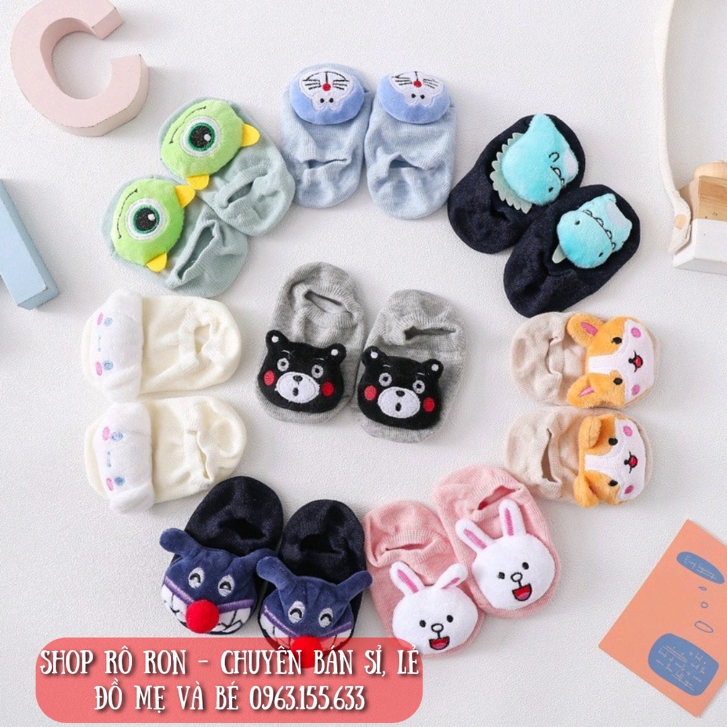 Tất 3D hình thú có chống trượt - Vớ chống trượt hình thú 3D cho bé 3-24m - Shop Rô Ron