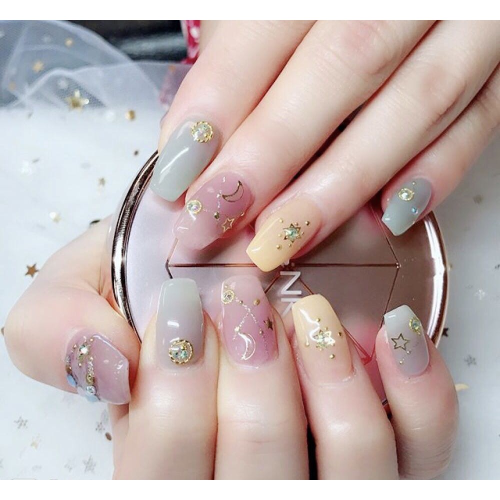 Nail Sticker Các Hình Trăng Sao - Dán Móng Tay 3D Rất Đẹp