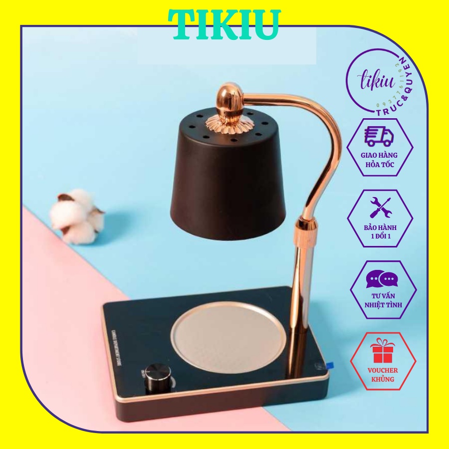 Đèn Đốt Nến Thơm Phong Cách Châu Âu TIKIU Kim Loại Sang Trọng Cao Cấp, Phụ Kiện Nến Thơm Yankee, Bath & Body Works 2022