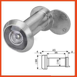 [hàng xịn] Mắt thần gắn cửa inox góc nhìn 200 độ