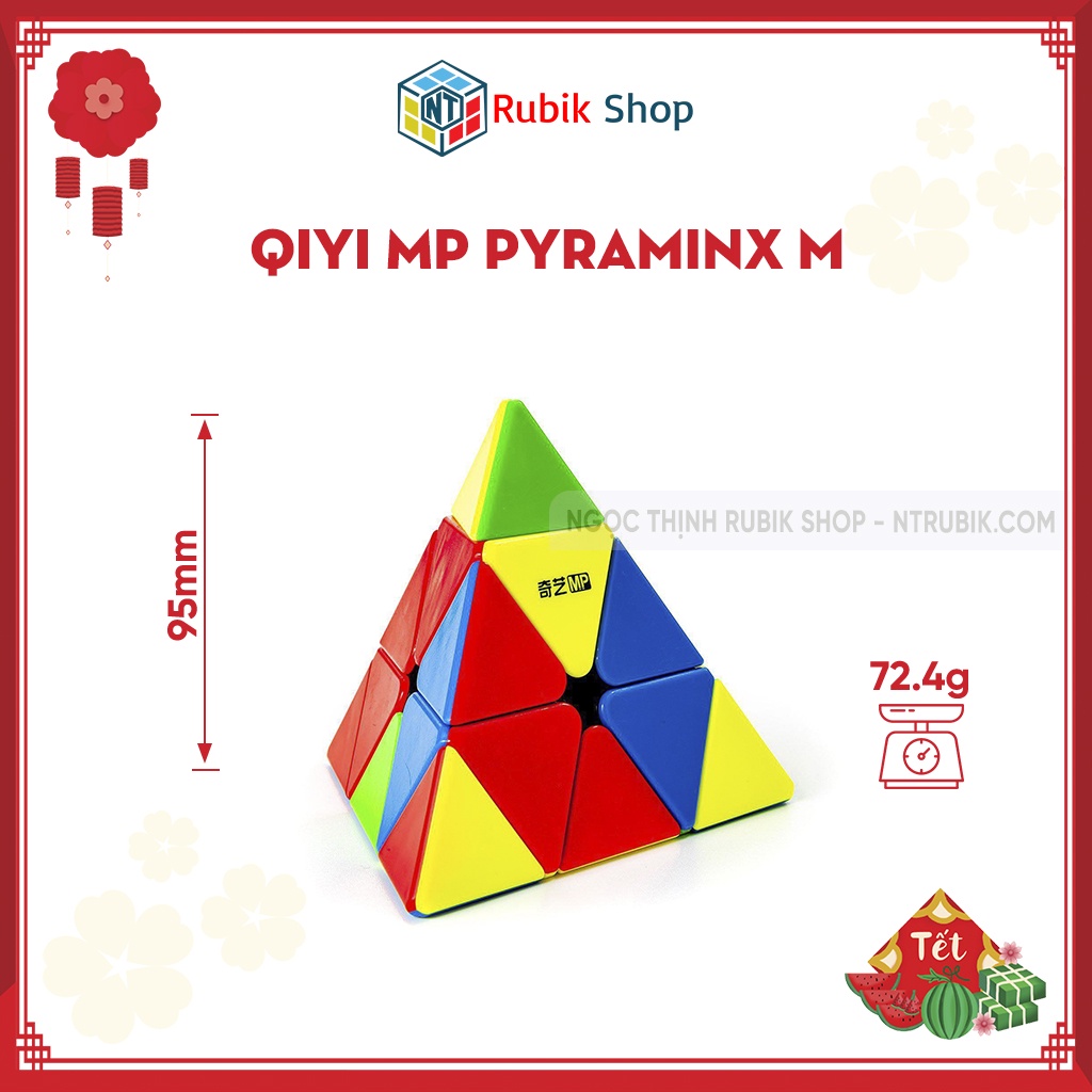 Rubik Tam Giác Nam Châm QiYi MP Magnetic Pyraminx 3x3 Stickerless