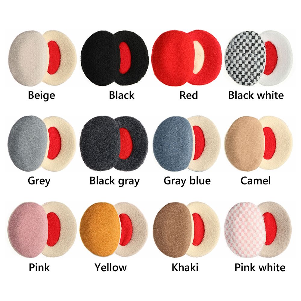 Bông Chụp Tai Bằng Vải Lông Cừu Ấm Áp Nhiều Màu Sắc Thời Trang Mùa Đông Cho Người Lớn Và Trẻ Em