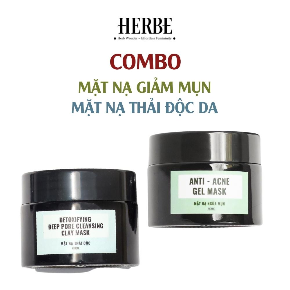 COMBO mặt nạ thải độc da - mặt nạ giảm mụn handmade