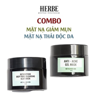 COMBO mặt nạ thải độc da - mặt nạ giảm mụn handmade