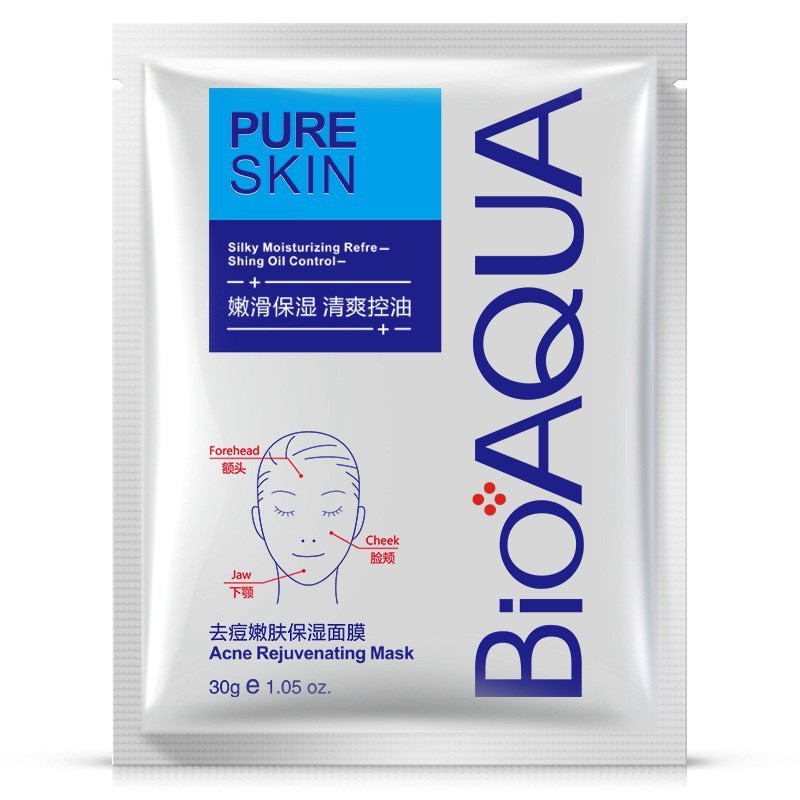 Mặt Nạ Ngừa Mụn Pure Skin BioAqua Ngăn Ngừa Mụn Đỏ, Trứng Cá, Kềm Dầu 25g