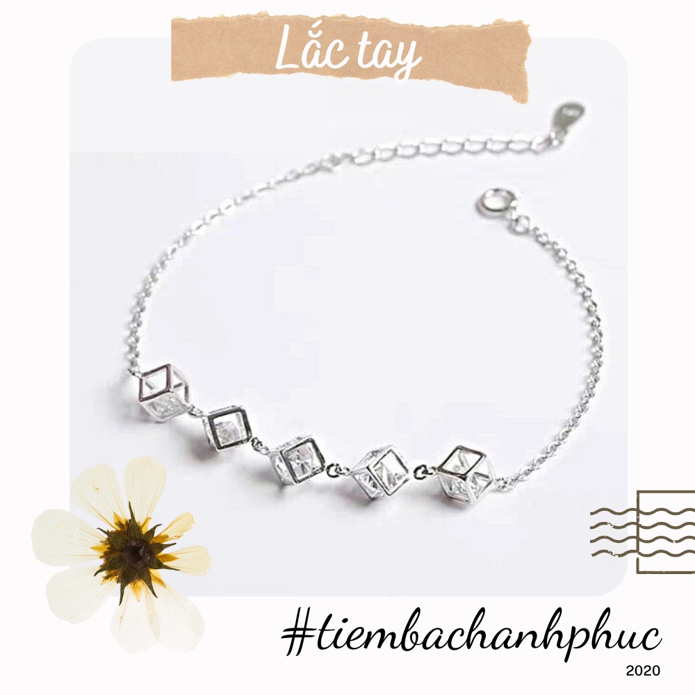 Lắc tay bạc nữ, vòng tay bạc ta s925 cao cấp sáng bóng, cam kết không đen - Mã TSJL08
