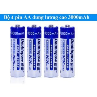 [Chính Hãng] Combo Sạc Tự Ngắt Thông Minh UK83 Đổi Đèn Khi Sạc Đầy Kèm 8 Pin Doublepow 3200Mah Dung Lượng Chuẩn