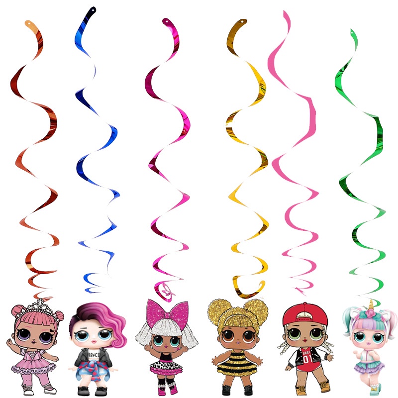 LOL Catch Surprise Dolls Theme Party Decor Set Kids Baby Birthday Party Needs Banner Cake Topper Party Supplies Children Gifts welcome