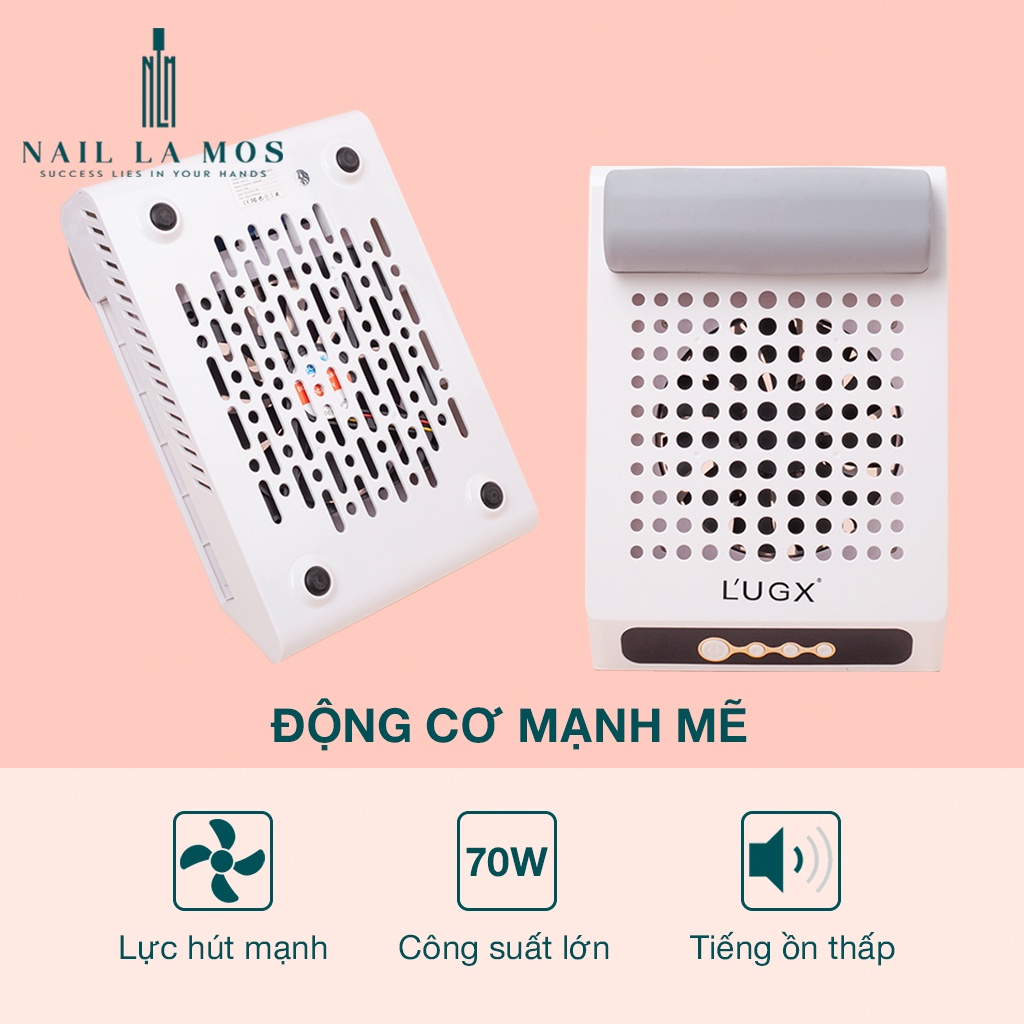 Máy hút bụi nail tích điện L’UGX LG618 chính hãng - Máy hút bụi móng tay cao cấp, chạy rất êm và khỏe