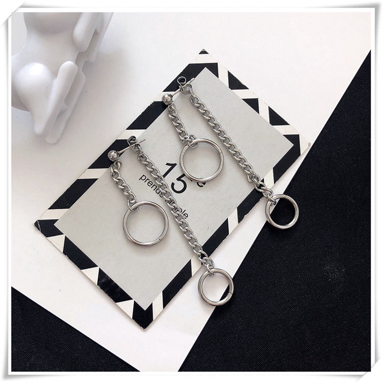 Bông tai phối dây xích dài 2 cách đeo 22247