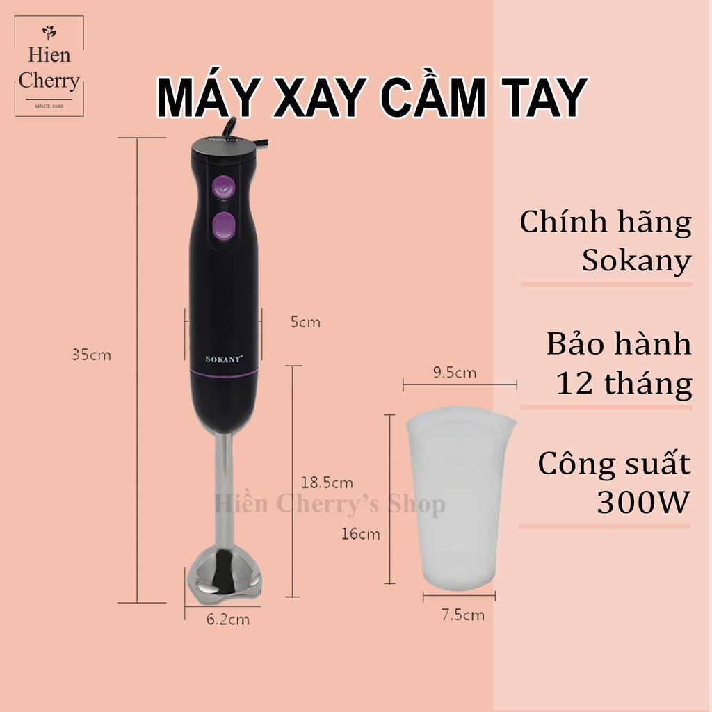 Máy xay cầm tay sokany Bảo hành 12 tháng, máy xay mini tặng kèm cốc đựng