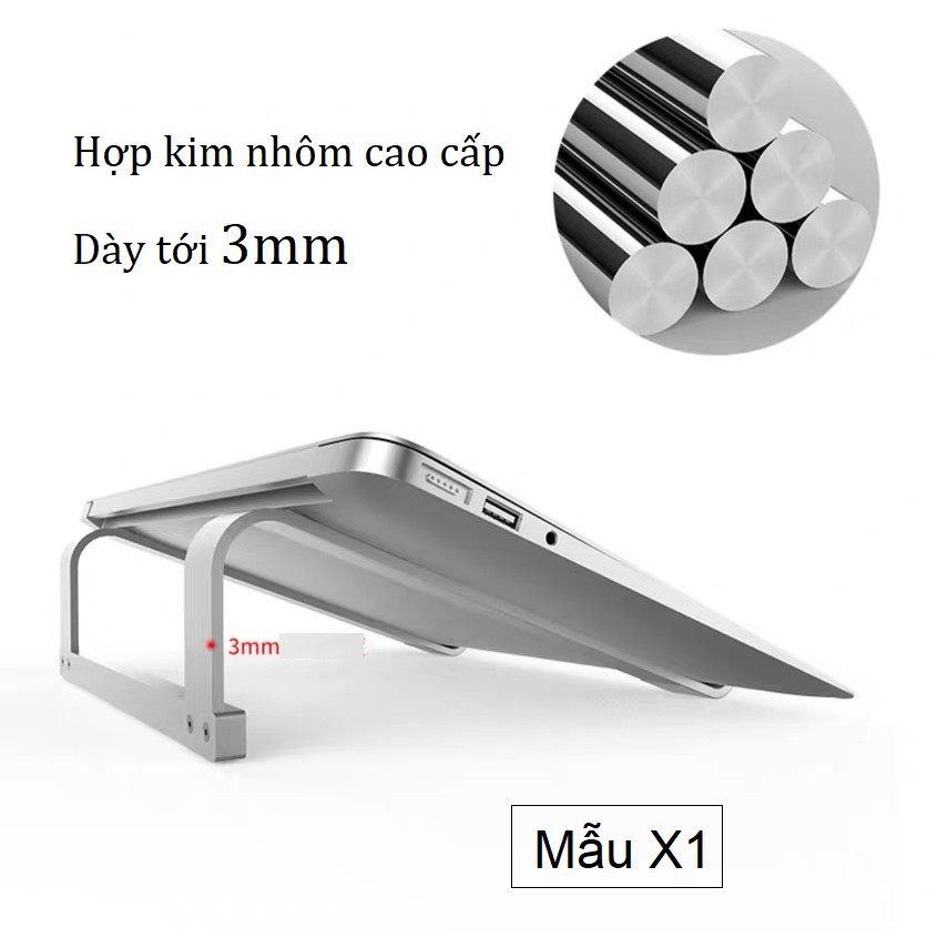 Giá Đỡ Tản Nhiệt Nhôm X1 L200 Cho Macbook, Laptop, máy tính xách tay, Ipad, Surface