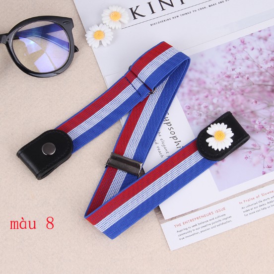 Dây nịt Thắt lưng CHUN bằng vải thun co giãn bấm cúc tiện lợi - Thắt lưng nữ chun kẹp 2 bên không mặt Basic Ulzzang