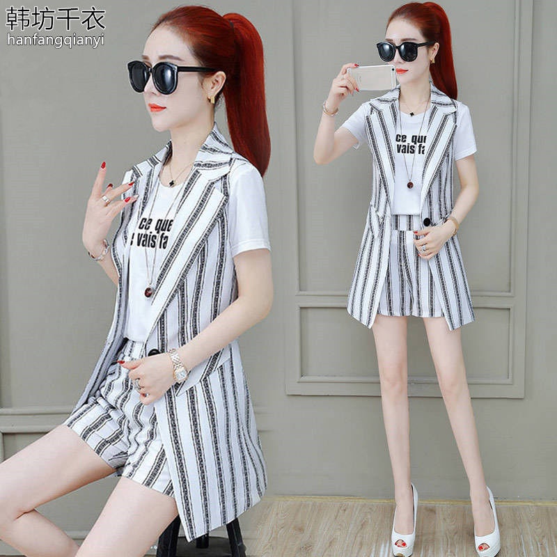 Set trang phục hai món size lớn thon gọn phong cách Hàn Quốc 2022 thời trang mùa hè dành cho nữ (Có bán lẻ)