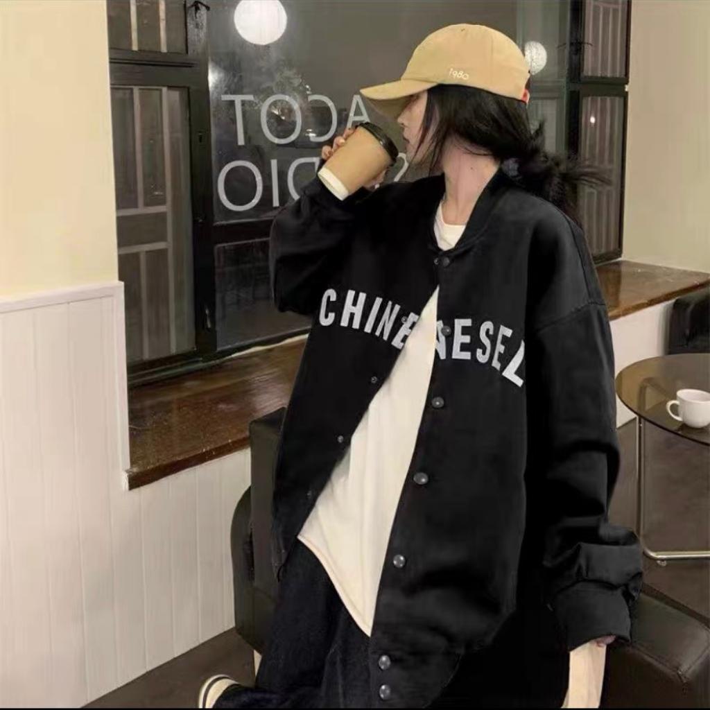 Áo Khoác Bomber Chất Da Lộn Hai Lớp Chữ In Nổi Hàng Cao Cấp Siêu Đẹp Như Hình