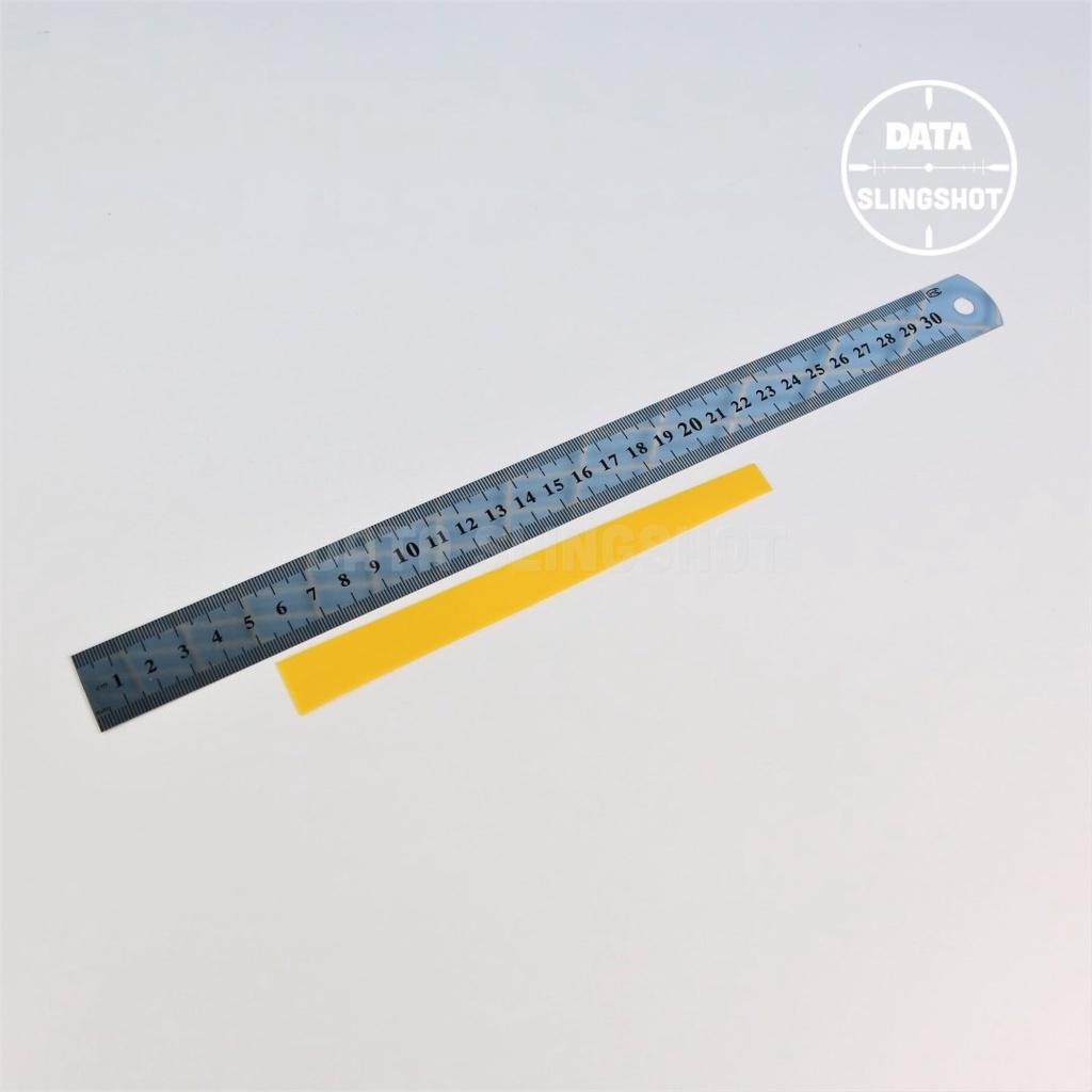 Thước kẻ inox đo thun 20cm 30cm - DATA SlingShot