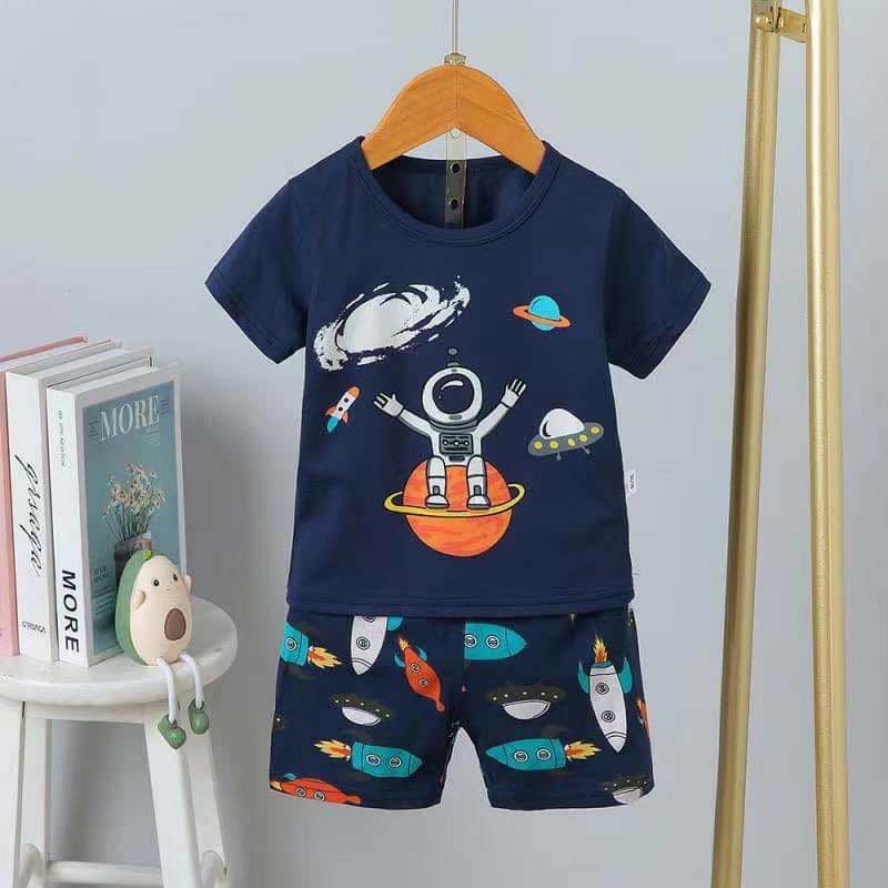 Đồ bộ bé trai quảng châu- Bộ thun cotton quảng châu xuất hàn cho bé trai từ 15-25kg